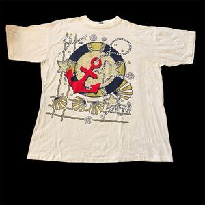 Galaxy by Harvic Women S/S Tee XXXL ANCHOR Nautical CruiseWear 100% Cotton NEW